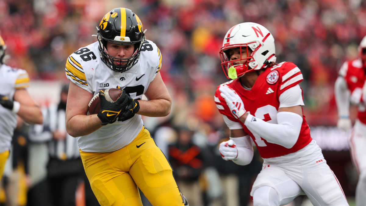 Steven Stilianos and Malcolm Hartzog 2023 Nebraska-Iowa football